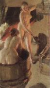 Anders Zorn girls from dalarna having a bath oil painting reproduction
